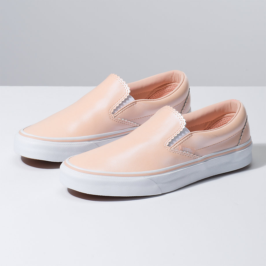 Vans Bayan Kaykay Ayakkabısı Pearl Suede Slip-On Beyaz | 97389-273